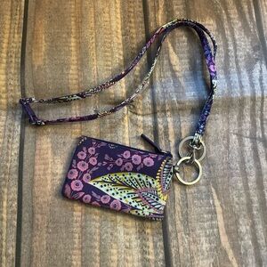 Vera Bradley Floral Lanyard with Card Holder